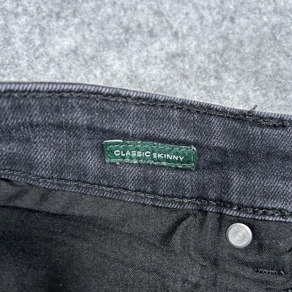 Lauren Ralph Lauren Jeans Womens Size 6 30x29 Black Classic Skinny Waxed - Picture 3 of 16